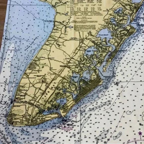 CAPE May Chart Blanket Blanket Like New 50% Cotton 50% Polyester New Jersey 🥰 - Picture 5 of 6